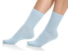 Medima Wollsocke Kuscheldinger ABS hellblau Damem - 1 Paar