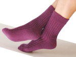 Medima Wollsocke Kuscheldinger ABS berryrot Damem - 1 Paar