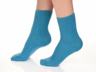 Medima Wool Sock Cuddle Things ABS royal blue Women - 1 Pair