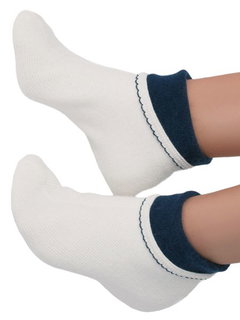 Medima Thermal Socks Bettdinger (Angora/Wool) white/navy blue Ladies - 1 Pair