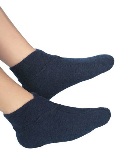 Medima Wärmesocke (Fußwärmer mit extraweitem Bund) marineblau Damem - 1 Paar
