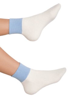 Medima Thermal Socks (Foot Warmers) White/Aqua Ladies - 1 Pair