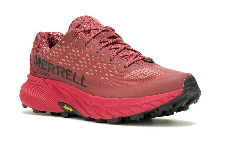 Merrell Trail-Laufschuhe Agility Peak 5 GTX (wasserdicht, Rock Plate) rot/pink Herren