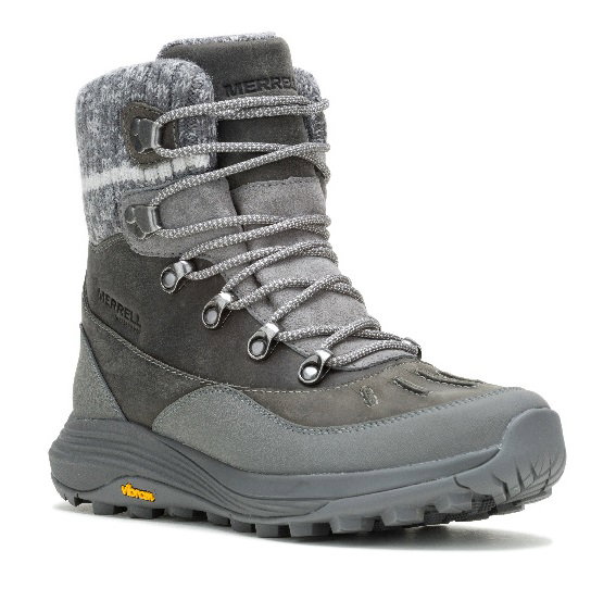 Merrel Winter-Wanderschuhe Siren 4 Thermo Mid Zip WP (Vollnarbenleder, wasserdicht) charcoalgrau Damen