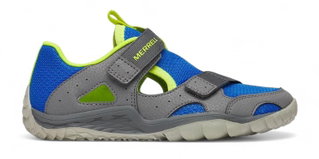 Merrell Barfussschuhe Hydro Quest (Klettverschluss, wasserdicht) grau/lime/blau Jungen