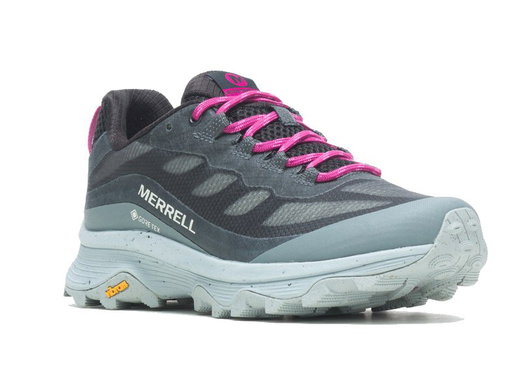 Merrell Trail-Laufschuhe Moab Speed GTX (wasserdicht) dunkelblau/hellblau Damen
