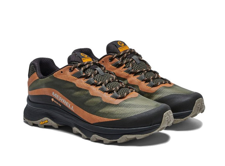 Merrell Trail-Laufschuhe Moab Speed GTX (wasserdicht) khakigrün/orange Herren