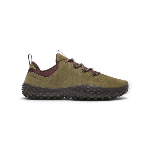 Merrell Minimal-Sneaker Wrapt (Barfussschuhe, Leder) 2026 dunkelgrün/plum Herren