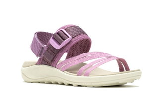 Merrell Sandal District 4 Backstrap (made from full-grain leather) mauve violet ladies