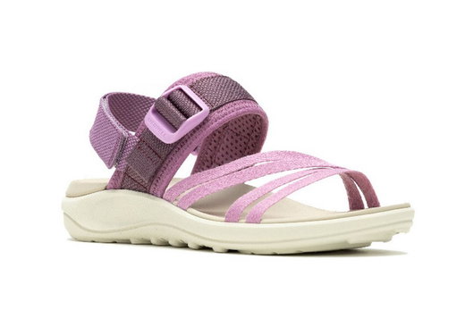 Merrell Sandale District 4 Backstrap (aus Vollnarbenleder) mauve violett Damen