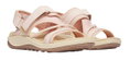 Merrell Terran 4 Backstrap Sandal (Full-grain Leather, Velcro Fastening) Light Pink Ladies