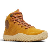 Merrell Sneaker Wrapt Mid WP (Minimal-Laufschuhe, Leder, wasserdicht) 2026 goldbraun Damen
