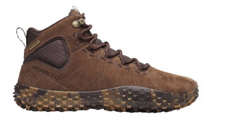 Merrell Sneaker Wrapt Mid WP (Minimal-Laufschuhe, Leder, wasserdicht) dunkelbraun Herren