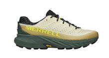 Merrell Trail-Laufschuhe Agility Peak 5 (angenehmer Tragekomfort, Rock Plate) grün/beige Herren
