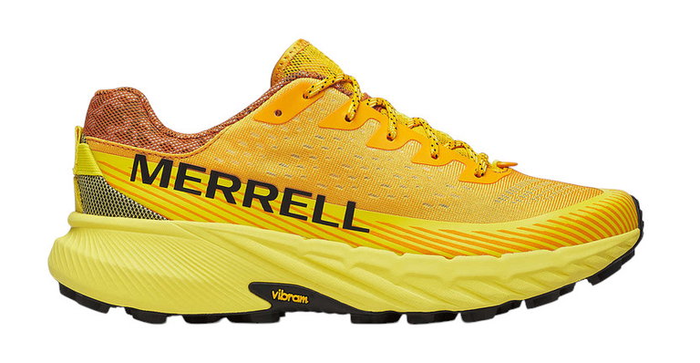 Merrell Trail-Laufschuhe Agility Peak 5 (angenehmer Tragekomfort, Rock Plate) gelb Herren