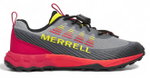 Merrell Hiking Shoes Agility Peak (All-Terrain, Quick-Lace System) grey/lava red Boys