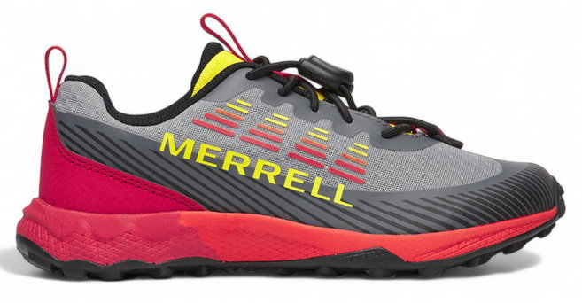 Merrell Wanderschuhe Agility Peak (All-Terrain, Schnellschnürsystem) grau/lavarot Jungen