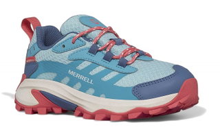 Merrell Wanderschuhe Moab Speed 2 Low Waterproof (All-Terrain, wasserdicht) türkisblau/coral Mädchen