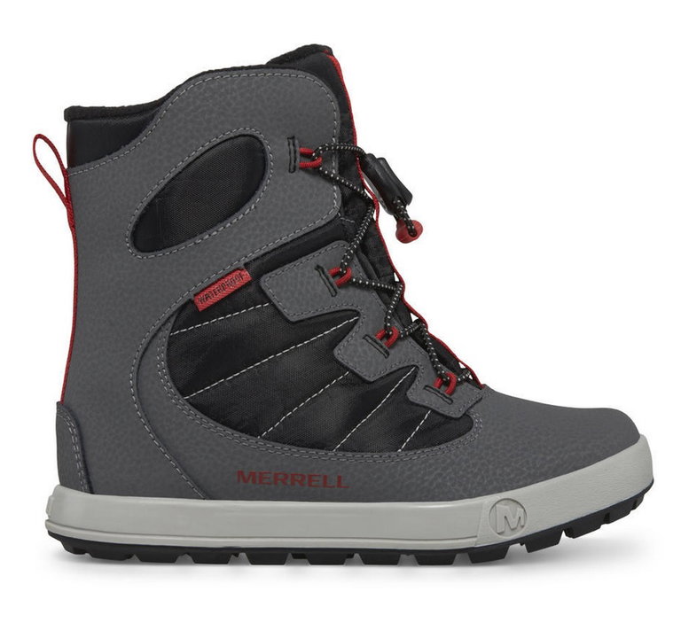 Merrell Winterstiefel Snow Bank 4.0 WTRPF (wasserdicht, warm) grau/schwarz/rot Jungen
