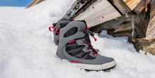Merrell Winterstiefel Snow Bank 4.0 WTRPF (wasserdicht, warm) grau/schwarz/rot Jungen