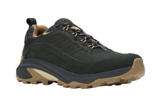 Merrell Wanderschuhe Moab Speed 2 Leather WP (Nubukleder, wasserdicht) schwarz Herren
