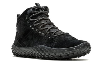 Merrell Sneaker Wrapt Mid WP (Minimal-Laufschuhe, Leder, wasserdicht) schwarz Herren