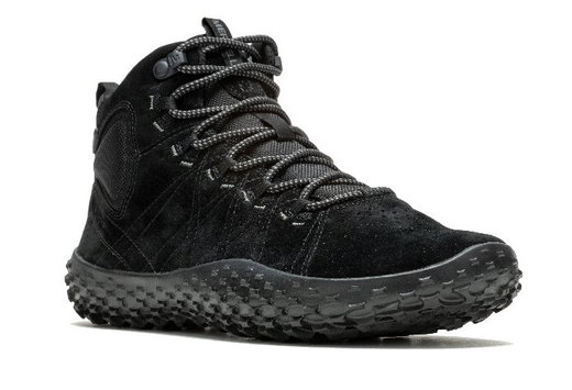 Merrell Sneaker Wrapt Mid WP (Minimal-Laufschuhe, Leder, wasserdicht) schwarz Herren