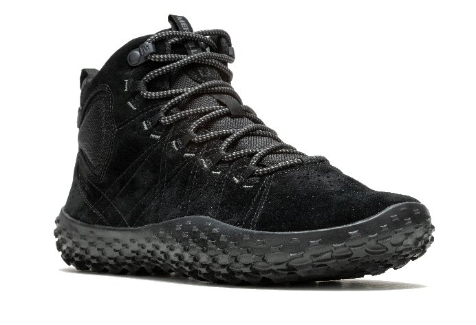 Merrell Sneaker Wrapt Mid WP (minimalistyczne buty biegowe, skóra, wodoodporne) czarne męskie