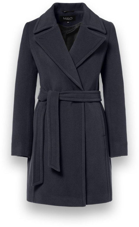 Milo Winter Coat Wanya (Wool Blend) Navy Blue Ladies