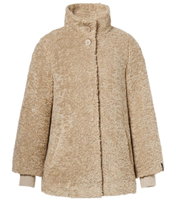 Milo Winterjacke (Plüschjacke) Olivia mit Stehkragen sandbraun Damen