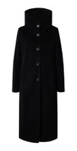 Milo Wintermantel Stacy (Wollmischung, warm, mit Kapuze) schwarz Damen