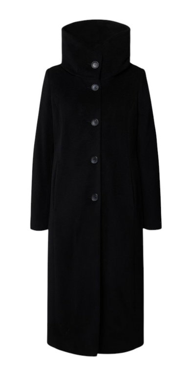 Milo Winter Coat Stacy (Wool Blend, Warm, with Hood) Black Ladies
