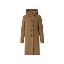 Milo Wintermantel Bella (Wollmischung, mit Kapuze) 2026 taupe/braun Damen