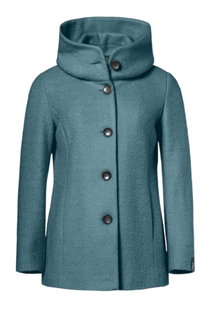 Milo Winter Coat Jesse (Wool Blend, Warm, with Hood) Jade Green Ladies