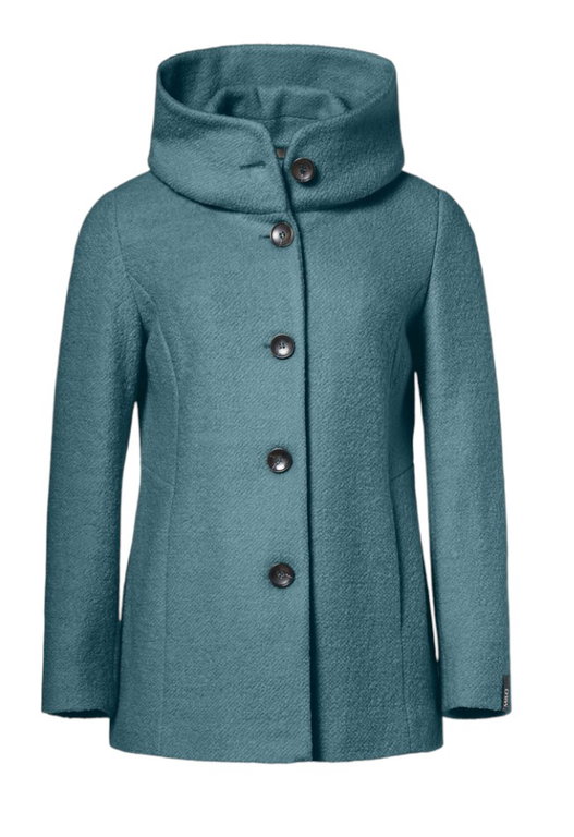 Milo Winter Coat Jesse (Wool Blend, Warm, with Hood) Jade Green Ladies