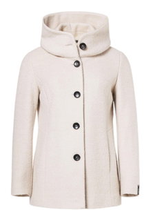 Milo Winter Coat Jesse (Wool Blend, Warm, with Hood) Off White Ladies