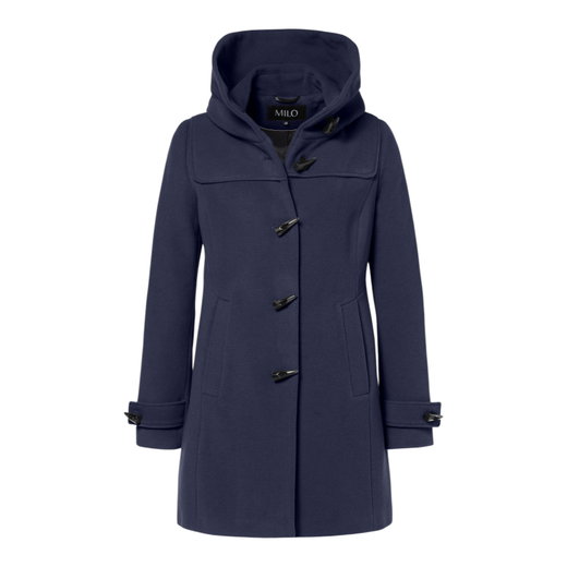Milo Wintermantel Steffi (Wollmischung, mit Kapuze) navyblau Damen