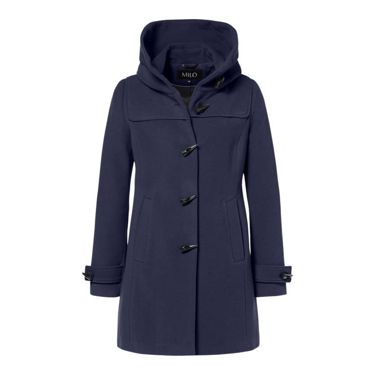 Milo Wintermantel Steffi (Wollmischung, mit Kapuze) navyblau Damen