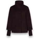 Milo Winter Jacket Amber with Stand-Up Collar Burgundy Red Ladies