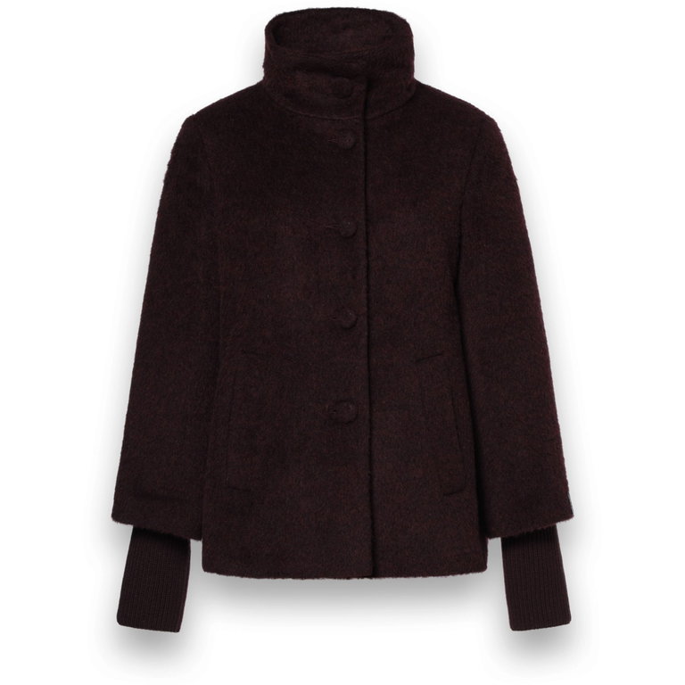 Milo Winterjacke Amber mit Stehkragen burgunderrot Damen