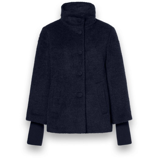 Milo Winterjacke Amber mit Stehkragen navyblau Damen