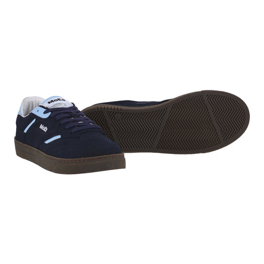 MoEa Sneaker Gen9 - Pet Navy & Sky Blue Suede - navy blue
