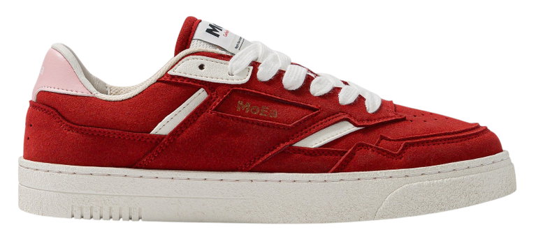 MoEa Sneaker Gen9 - Apple Red&Pink Suede - rot/weiss