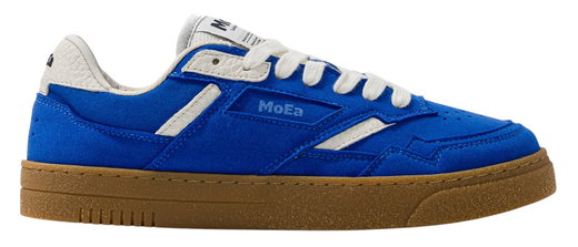 MoEa Sneaker Gen9 - Mushroom Full Blue Suede - blau/weiss