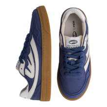 MoEa Sneaker Veyron Low - Mushroom - blau/cream