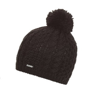 Polar Bear Knitted Hat (Pom Pom) Afra Ladies - black - 1 piece