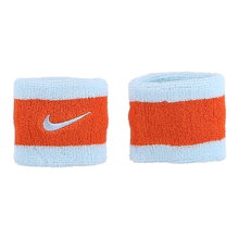 Nike Sweatband Swoosh (72% Cotton) glacier blue/orange - 2 pieces