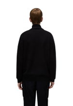 Napapijri Pullover Berti Full-Zip (Baumwolle, Brusttasche) schwarz Herren