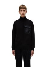 Napapijri Pullover Berti Full-Zip (Baumwolle, Brusttasche) schwarz Herren