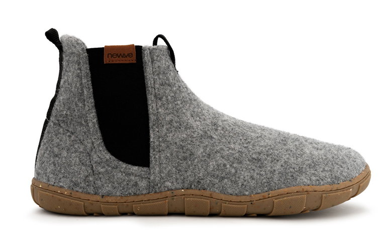 NewVe Barfussschuhe Sneaker Skyline (Filzwolle) grau